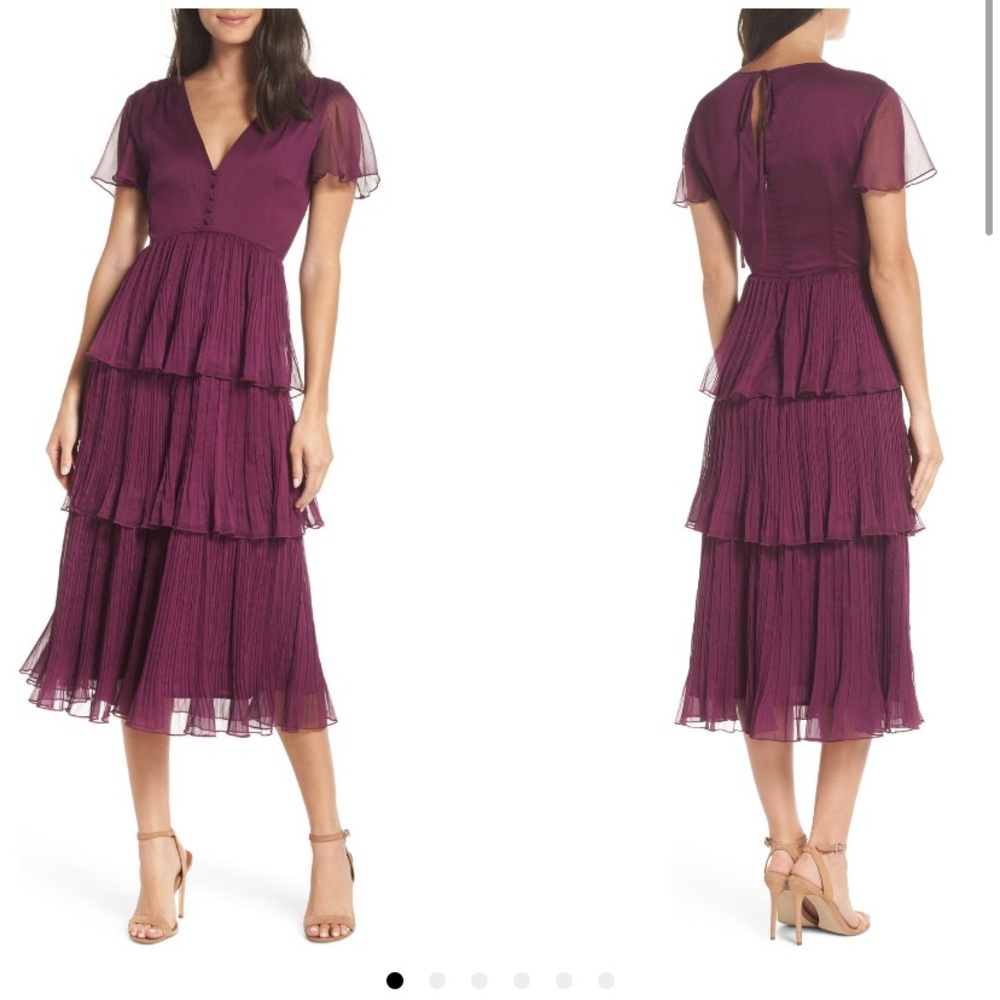 Chelsea28 Tiered Skirt Midi Dress